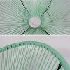 51PC6wXxk5L._AC_.jpg Alice's Garden - Fauteuil Acapulco Forme d'oeuf - Vert d'eau - Fauteuil 4 Pieds Design rétro. Cordage Plastique. intérieur/extérieur