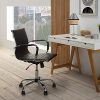 VS Venta-stock Fauteuil de Bureau Croma inclinable Noir,Cuir Synthétique, Chaise Executive avec accoudoirs et Coussin rembourré, Hauteur réglable, Design Ergonomique.