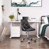 SONGMICS Fauteuil de bureau, Chaise pivotante confortable, Siège ergonomique, réglable en hauteur, charge 120 kg, cadre en acier, revêtement en PU, pour bureau, Noir OBG018B01