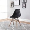 51UphO5AuLL._AC_.jpg N/A Lot de 4 Chaise de Salle à Manger de Style Moderne Chaise de Salon Coque en Plastique de Milieu de siècle pour Cuisine scandinaves Chaise en Bois Confortable Parfaite pour Votre Maison (Noir, 4)
