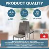 Albatros 3100 Diamond Lot de 6 chaises, Gris, SGS Tested