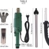 VOUNOT Désherbeur Electrique Pistolet 2000W avec Cordon et 2 Buses Brûleur électrique de mauvaises herbes Allume Charbon Désherbant Brûleur 3 en 1 Pour Jardin Barbecue Bricolage