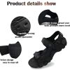 51Vpxl5YVL._AC_.jpg HEVA Sandales Homme Randonnée Été Extérieur Cuir Chaussures de Sport