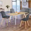 IDMarket - Lot de 4 chaises Mandy Grises pour Salle à Manger