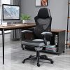 51Wtx6hCc8L._AC_.jpg HOMCOM Fauteuil Gaming Chaise Gamer Dossier et Hauteur réglable roulettes pivotantes Repose-Pied Tissu Maille (Gris)