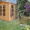 51crPs2F0uL._AC_.jpg TIMBELA M351FB Cabane en bois avec plancher, Maison de jardin en bois pour travailler l233xP222xH233cm, Abri en bois de jardin multifonctionnel, Bureau de jardin en bois verrouillable, Atelier, Studio