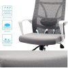 51eNMUDr8OL._AC_.jpg Allguest Chaise de Bureau Ergonomique avec Filet Respirant, Soutien Lombaire réglable, Dossier Haut, Coussin en éponge, Angle de Dossier réglable Certification EN1335, Blanc
