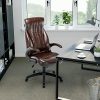 51gNa0i5qL._AC_.jpg IntimaTe WM Heart Fauteuil de Bureau,Chaise de Bureau Ordinateur,Siege de Bureau Ergonomique,Fauteuil de Direction en Simili Cuir,Dossier Haut Inclinable,Hauteur Réglable et Assise Rembourrée,Marron