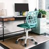 51iWv84io6L._AC_.jpg Chaise de Bureau Chaise de Bureau pivotante réglable Siège en Tissu Chaise de Bureau Ergonomique sans accoudoir Turquoise