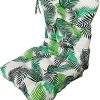 51ladpKHZQS._AC_.jpg BRAVO HOME Coussin de Chaise avec Dossier 45x45 cm, Coussin d'assise, Coussin de Chaise à Dossier Bas, Coussin Chaise Jardin pour Chaise, Fauteuil ou transat de Jardin, terrasse ou Balcon (Feuille, 1)