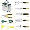 Yissvic 12 Pièces Outils de Jardinage Sac de Rangement Outils de Jardin Arrosoir Gants de Jardinage Cadeau Les Personnes âgées