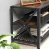 51n9j6SQx2L._AC_.jpg VASAGLE Meuble TV, Support TV pour télévision jusqu'à 60 Pouces, Table de Salon, avec étagères de Rangement, Cadre en Acier, pour Salon, Chambre, Marron Rustique et Noir LTV094B01