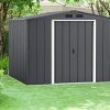 51o2n58WTrS._AC_.jpg Duramax ECO 8 x 8 (5.85 m²) abri de Jardin en métal galvanisé par Immersion à Chaud - Anthracite avec Garnitures Blanc cassé