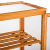 51qbifuhT5L._AC_.jpg Outsunny Mini Serre de Jardin 3 Niveaux dim. 76L x 47l x 110H cm Double Porte Toit ouvrant Bois Sapin lasuré Polycarbonate