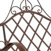 51qi1Db9dVL._AC_.jpg CLP Fauteuil A Bascule Ansan I Chaise A Bascule pour L'Extérieur en Fer Forgé avec Design Antique I Chaise De Jardin avec Accoudoirs Et Dossier, Couleur:Marron Antique
