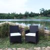 51rPgYbJCHL._AC_.jpg Ambientehome Lot de 2 fauteuils en polyrotin Noir.