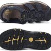 FLARUT Homme Sandales de Randonnée Orteil Fermé Crochet&Boucle De Plein air Randonnée Cuir Chaussures