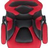 Flash Furniture Chaise de Jeu à Dossier Haut, Fauteuil de Bureau Ergonomique, avec accoudoirs réglables et Tissu en Maille, idéale comme Chaise de Joueur, pour la Maison et Le Bureau, Rouge