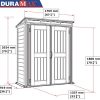 51vMdTlV7BL._AC_.jpg Duramax YardMate Abri de Jardin en Plastique avec Toit en Pente Anthracite 152 x 91 cm