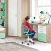 51w4tvsYQxL._AC_.jpg Chaise de Bureau Chaise de Bureau pivotante réglable Siège en Tissu Chaise de Bureau Ergonomique sans accoudoir Turquoise