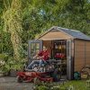 51x0wFyXq0L._AC_.jpg Keter Abri de Jardin en résine-Woodium 757 Couleur Gris-228 x 223,5 x 252 cm, Marron