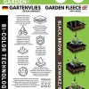 GARDENIX® 16 m² Double Face Marron/Noir Polaire de Protection Contre Les Mauvaises Herbes en Non-tissé résistant aux déchirures, épaisseur : 50 g/m²,stabilisation UV (3,2m x 5m)