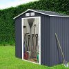 51xcKl-x4tL._AC_.jpg GIANTEX Abri de Jardin en Métal, Cabane de Jardin avec Structure solide,Rangement à Vélos Outils Exterieur 277 x 191 x 192 cm, Noir