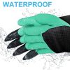 51zBHa8F0DS._AC_.jpg 4 paires de gants de jardinage avec griffes imperméables et respirants pour creuser, planter, désherber, protéger les ongles et les doigts, meilleur cadeau de jardinage pour homme et femme