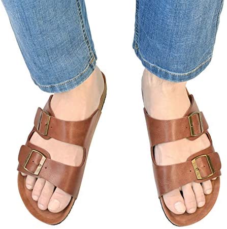 ONCAI Homme-Mules-Sandales-Claquette-Arizona-Slide-Sandales de Plage Loisir Bout Ouvert Chaussures de Plage Antidérapant Été Confortable Chaussons 