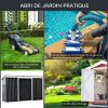 61K5rjcRDZL._AC_.jpg Outsunny Abri de Jardin Remise à Outils en Acier galvanisé avec Portes coulissantes, dim. 280L x 130l x 172H cm, Gris-Noir