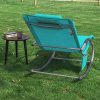 61VVxcFpnzL._AC_.jpg SoBuy OGS28-HB Fauteuil à Bascule Chaise Longue Transat de Jardin avec Repose-Pieds et 1 Pochette latérale, Bain de Soleil Rocking Chair - Turquoise