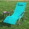 61qXGyLJjL._AC_.jpg SoBuy OGS28-HB Fauteuil à Bascule Chaise Longue Transat de Jardin avec Repose-Pieds et 1 Pochette latérale, Bain de Soleil Rocking Chair - Turquoise