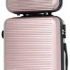 ABS Valise Taille Cabine et Vanity Case (Rose Gold (5859))