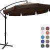 Abccanopy Parasol de jardin en acier 300 cm marron Abccanopy Parasol de jardin en acier 300 cm marron