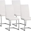 Albatros Chaise Cantilever BURANO Lot de 4 chaises, Blanc, testé Albatros Chaise Cantilever BURANO Lot de 4 chaises, Blanc, testé par SGS