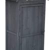 Alice's Garden - Armoire de Jardin en Bois. Mimosa Anthracite. Alice's Garden - Armoire de Jardin en Bois. Mimosa Anthracite. 77 x 54 x 182 cm cm. abri de Jardin en Bois. Armoire de Rangement. Range Outils