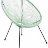 Alice's Garden - Fauteuil Acapulco Forme d'oeuf - Vert d'eau Alice's Garden - Fauteuil Acapulco Forme d'oeuf - Vert d'eau - Fauteuil 4 Pieds Design rétro. Cordage Plastique. intérieur/extérieur