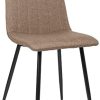 CLP Chaise De Salle A Manger Dijon en Tissu Ou CLP Chaise De Salle A Manger Dijon en Tissu Ou Velours I Chaise avec Surface D'assise Matelassée Pieds en Metal I Charge Max.150 Kg, Couleur:Marron, matière:Tissu