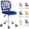Chaise de Bureau Ergonomique pour Enfants et Adolescents. Chaise d'ordinateur pivotante à 360 ° et réglable en Hauteur sans accoudoirs - Bleu