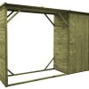 Festnight Abri de Jardin en Bois de Jardin cabane à Festnight Abri de Jardin en Bois de Jardin cabane à Outils Rangement Abri de Rangement pour terrasse 253 x 80 x 170 cm