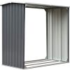Festnight Abri de Stockage Abri de Chauffage de Bois Acier Festnight Abri de Stockage Abri de Chauffage de Bois Acier Galvanisé Gris (172x91x154 cm)