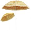Festnight Parasol de Plage Parasol de Jardin Parasol d'extérieur Parasol Festnight Parasol de Plage Parasol de Jardin Parasol d'extérieur Parasol pour Patio Balcon Naturel 240 cm Style hawaïen