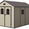 Gardiun Abri de Jardin en Résine Alessia D 8,82 m² Gardiun Abri de Jardin en Résine Alessia D 8,82 m² 366x241x238 cm avec Plancher et Fenêtres Beige