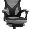 HOMCOM Fauteuil Gaming Chaise Gamer Dossier et Hauteur réglable roulettes HOMCOM Fauteuil Gaming Chaise Gamer Dossier et Hauteur réglable roulettes pivotantes Repose-Pied Tissu Maille (Gris)