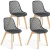 IDMarket - Lot de 4 chaises Mandy Grises pour Salle à Manger