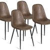 IDMarket - Lot de 4 chaises Vintage Dali Marron pour IDMarket - Lot de 4 chaises Vintage Dali Marron pour Salle à Manger
