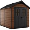 Keter Abri de Jardin en résine-Woodium 757 Couleur Gris-228 x Keter Abri de Jardin en résine-Woodium 757 Couleur Gris-228 x 223,5 x 252 cm, Marron