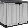 Keter Store it Out Nova 249317 Abri de Jardin Gris Keter Store it Out Nova 249317 Abri de Jardin Gris Clair avec Couvercle Gris foncé 32 x 71,5 x 113,5 cm