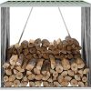 Leepesx Abri de Chauffage de Bois Abri de Jardin Rangement Leepesx Abri de Chauffage de Bois Abri de Jardin Rangement Extérieur Durable Abri de Stockage de Bois Acier galvanisé 163x83x154 cm Vert