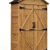 MCombo Armoire de jardin avec toit en bois imperméable Gris/naturel MCombo Armoire de jardin avec toit en bois imperméable Gris/naturel 1000D, 48 x 90 x 178 cm (naturel)